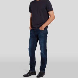 7 for all mankind Men 40 x32 Luxe Performance Straight Dark‎ Wash Stretch Jeans